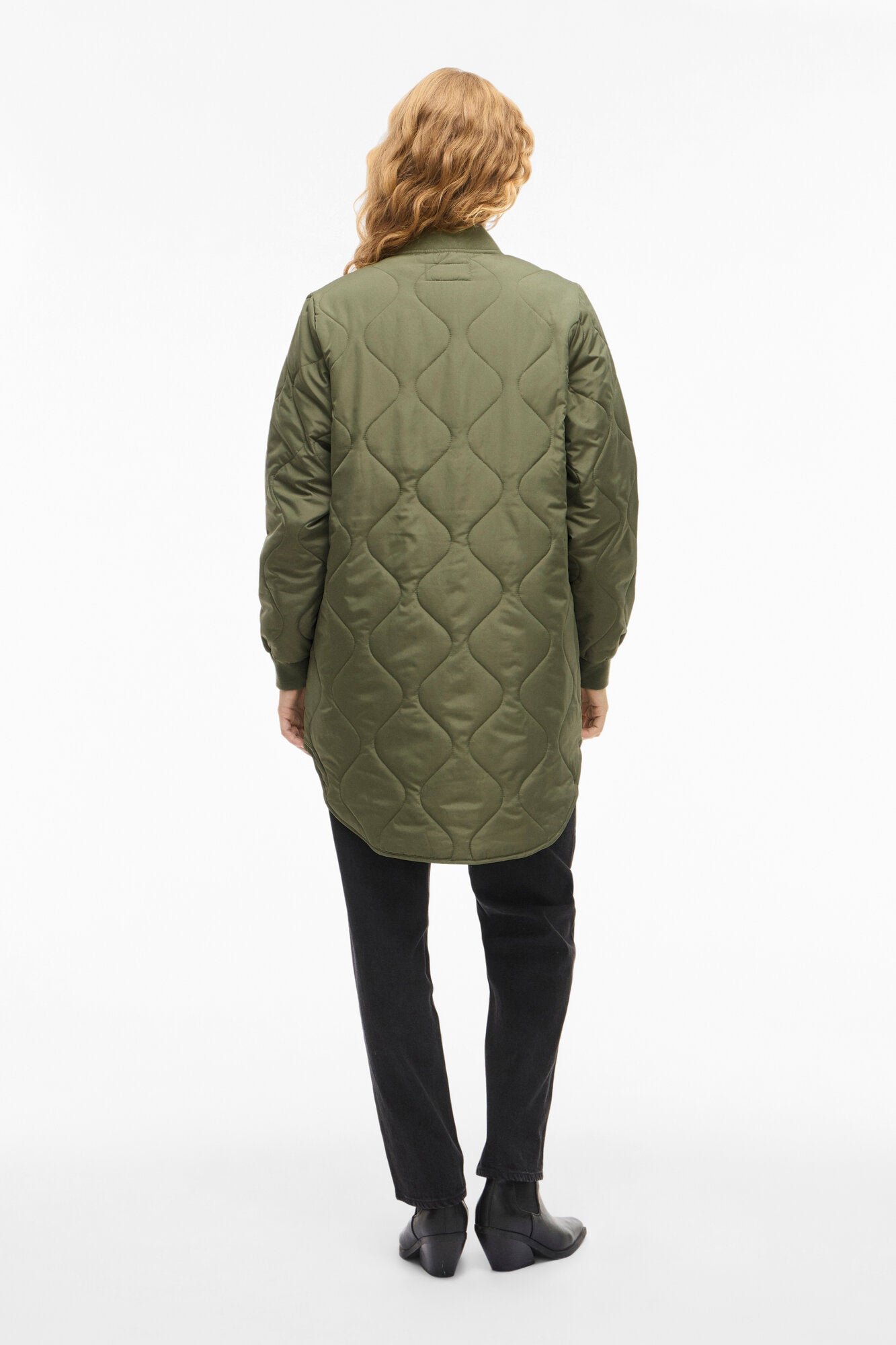 Vitate quiltet jakke - Olivine